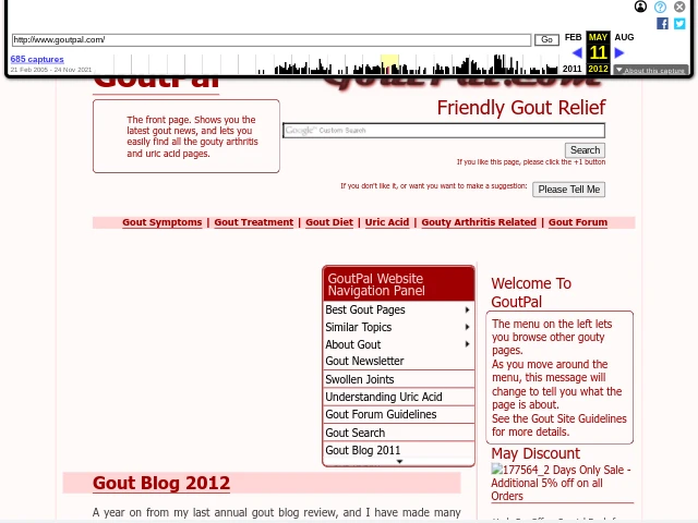 GoutPal.com 2011 WordPress Technical Masterpiece